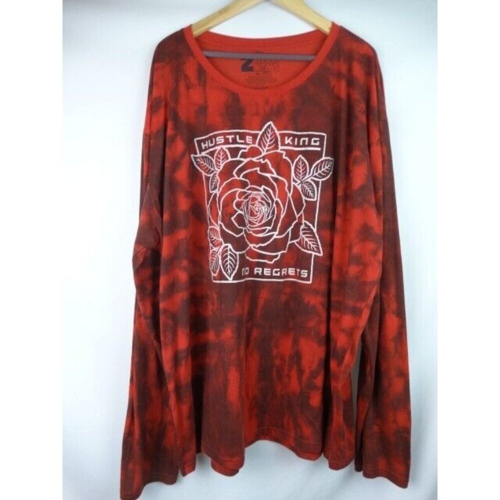 2 Monkeys Brand Men's Shirt 5XL Red Hustle King Long Sleeve T-Shirt Top